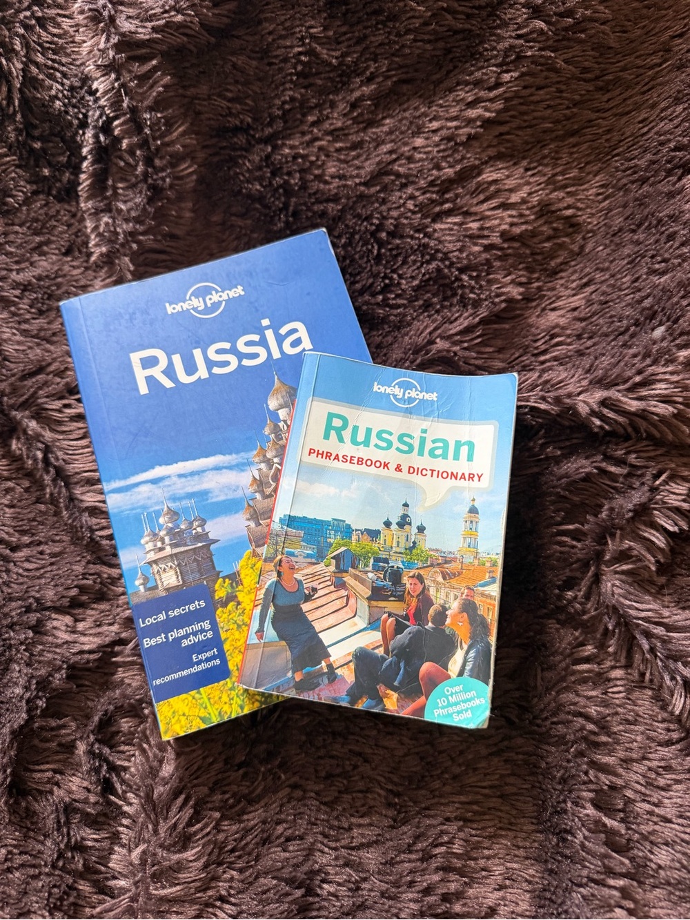 SET OF TWO Lonely Planet Russia Guide & Russian Phrasebook